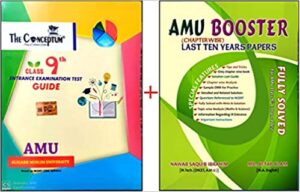 Set of 2 The Conceptum Class 9th Entrance Examination Test Guide + AMU Booster for AMU Class 9th (chapter-wise) Last 10 Years Fully Solved Papers Paperback – 1 January 2019