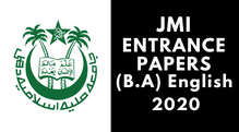 JMI Entrance ( B.A) English 2020