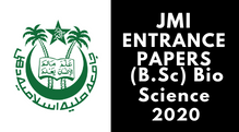 JMI Entrance (B.Sc) Bio science 2020