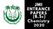JMI Entrance ( B.Sc) Chemistry 2020