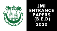 JMI Entrance (B.E.D) 2020