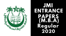 JMI Entrance (M.B.A) Regular 2020
