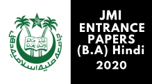 JMI Entrance ( B.A) Hindi 2020