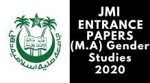 JMI Entrance ( M.A) Gender Studies 2020