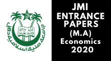JMI Entrance (M.A) Economics 2020