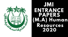JMI Entrance (M.A) Human Resources 2020
