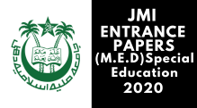 JMI Entrance (M.E.D) Special Education 2020