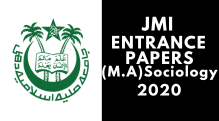 JMI Entrance (M.A) Sociology 2020