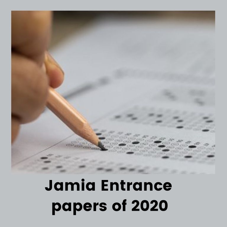 Jamia Entrance papers of 2020