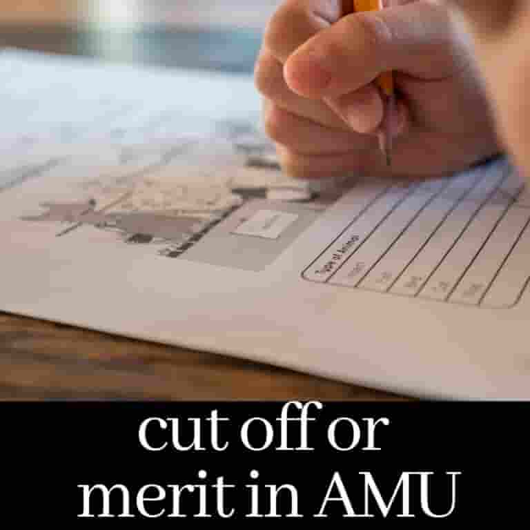 cut off or merit in AMU