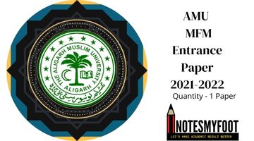 AMU MFM Entrance Paper 2022