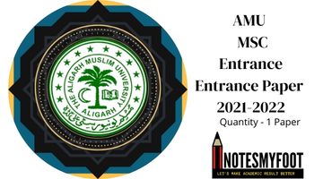 AMU MSC Entrance Paper