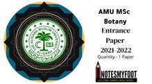 AMU MSc Botany Entrance paper