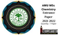 MSc Chemistry entrance paper
