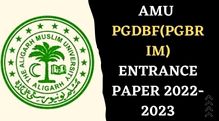 AMU PGDBF (PGBRIM) Entrance paper 2022-2023