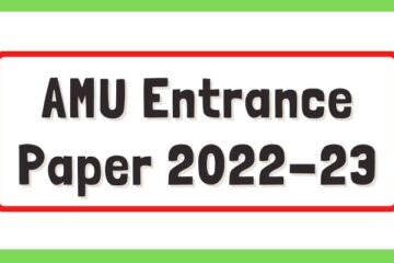 Amu Entrance Paper 2023