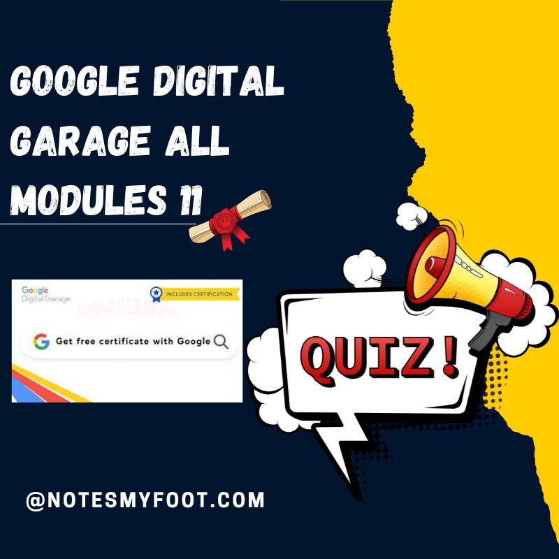 Google Digital Garage Module 11 Question Answers
