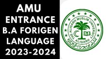 Amu Entrance B.A Forigen Language 2023-2024