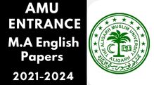 Amu Entrance M.A English Last 3 Years Papers 2021-24