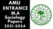 Amu Entrance M.A Sociology Last 3 Years Papers 2021-24