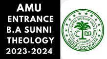 Amu entrance B.A Sunni theology 2023-24