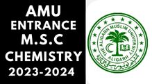 Amu entrance M.S.C Chemistry 2023-24