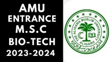 Amu entrance M.S.C Bio-Tech 2023-24