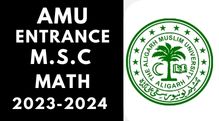 Amu entrance M.S.C Math 2023-24