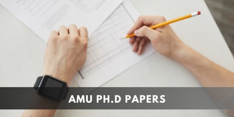 AMU Entrance Ph.D Question Papers