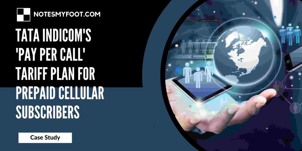 Tata Indicom's 'Pay Per Call' Tariff Plan for Prepaid Cellular Subscribers