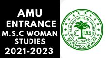 AMU Entrance M.S.C Woman Studies 2021-2024