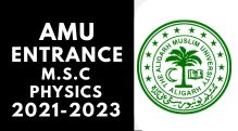 AMU Entrance M.S.C Physics 2021-2024