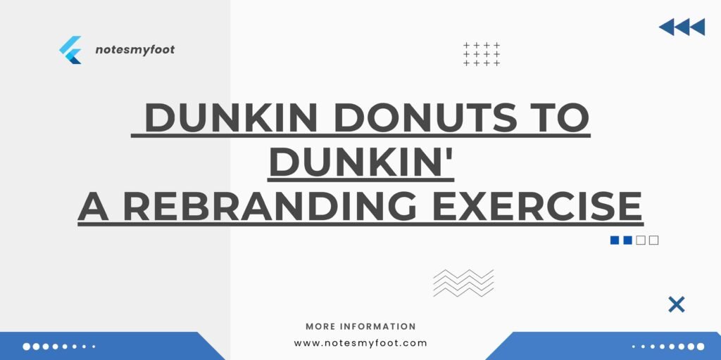 Dunkin Donuts to Dunkin' A Rebranding Exercise