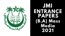 JMI Entrance (B.A) Mass Media 2021