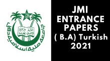 JMI Entrance ( B.A) Turkish 2021