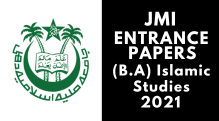 JMI Entrance (B.A) Islamic Studies 2021