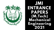 JMI Entrance (M.Tech) Mechanical Engineering 2021