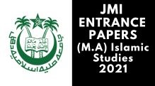 JMI Entrance (M.A) Islamic Studies 2021