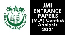 JMI Entrance (M.A) Conflict Analysis 2021