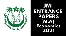 JMI Entrance (M.A) Economics 2021