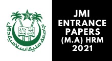 JMI Entrance (M.A) HRM 2021
