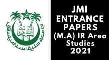 JMI Entrance (M.A) IR Area Studies 2021