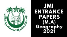 JMI Entrance (M.A) Geography 2021