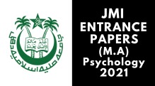 JMI Entrance (M.A) Psychology 2021