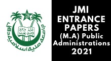 JMI Entrance (M.A) Public Administrations 2021