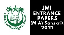 JMI Entrance (M.A) Sanskrit 2021
