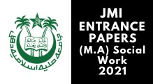 JMI Entrance (M.A) Social Work 2021