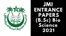 JMI Entrance (B.Sc) Bio Science 2021