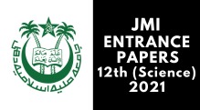 JMI Entrance 12th (Science) 2021
