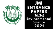JMI Entrance (M.Sc) Environmental Science 2021